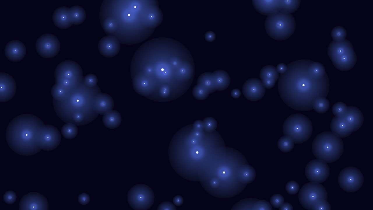 Abstract blue background with floating white dots - mysterious and intriguing visual display