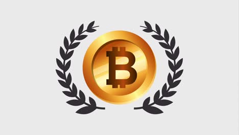 animación digital de la criptomoneda bitcoin