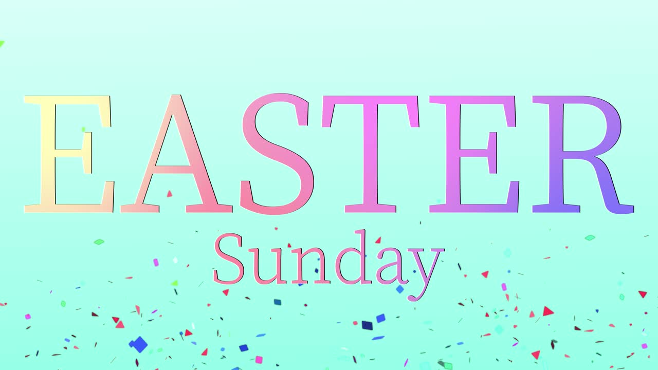 부활절 일요일 이벤트 텍스트 애니메이션 모션 그래픽