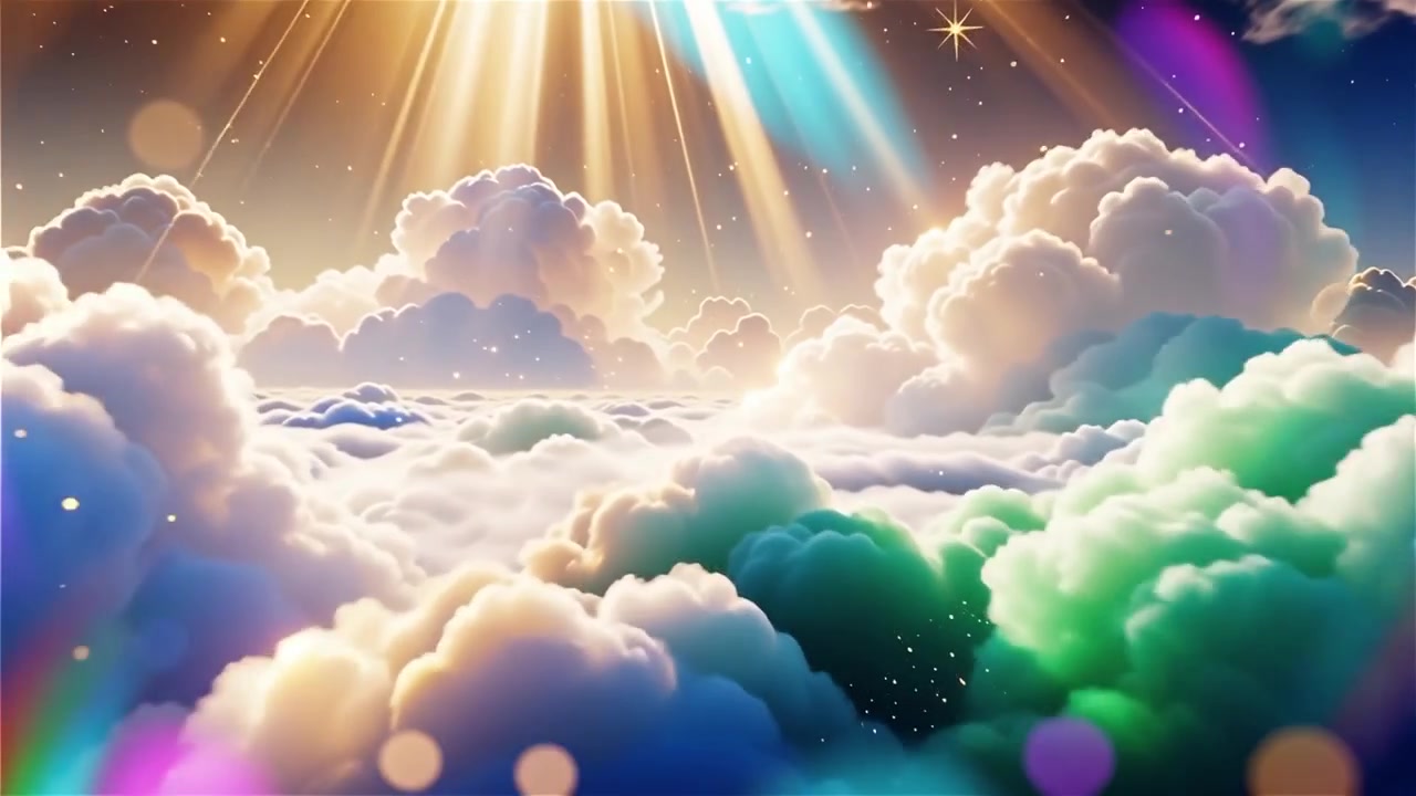 Christian Heavenly Light Worship Background