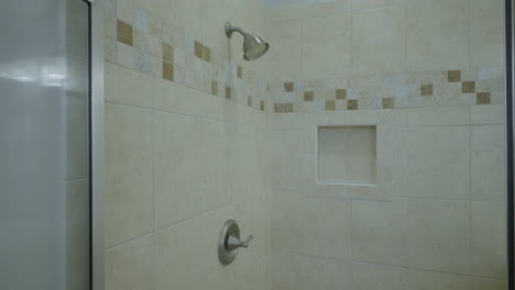 interior bathroom shower flowing water track out