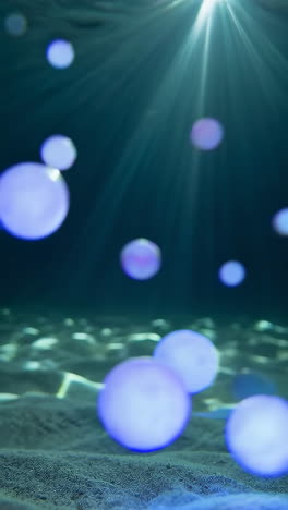 underwater bubbles and sunlight