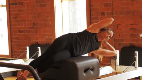 woman performing stretching exercise