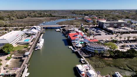 shem creek sc, south carolina near charleston sc, south carolina aerial pullout