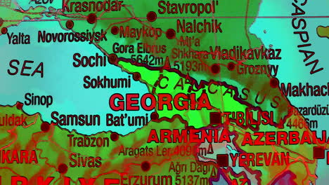 political map of the caucasus region