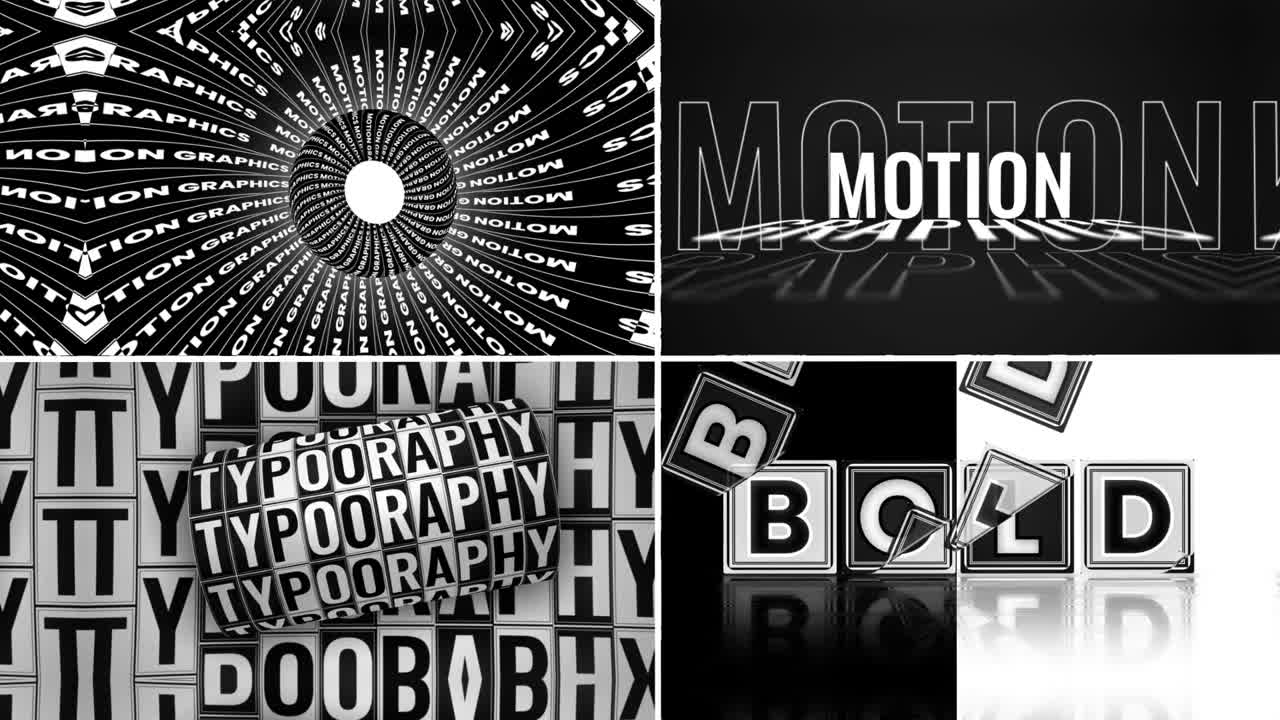 A dynamic kinetic typography animation with moving text