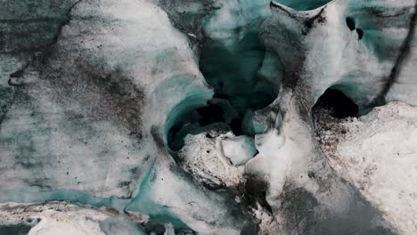 scenic ice formations at glaciar vinciguerra in ushuaia, tierra del fuego province, argentina