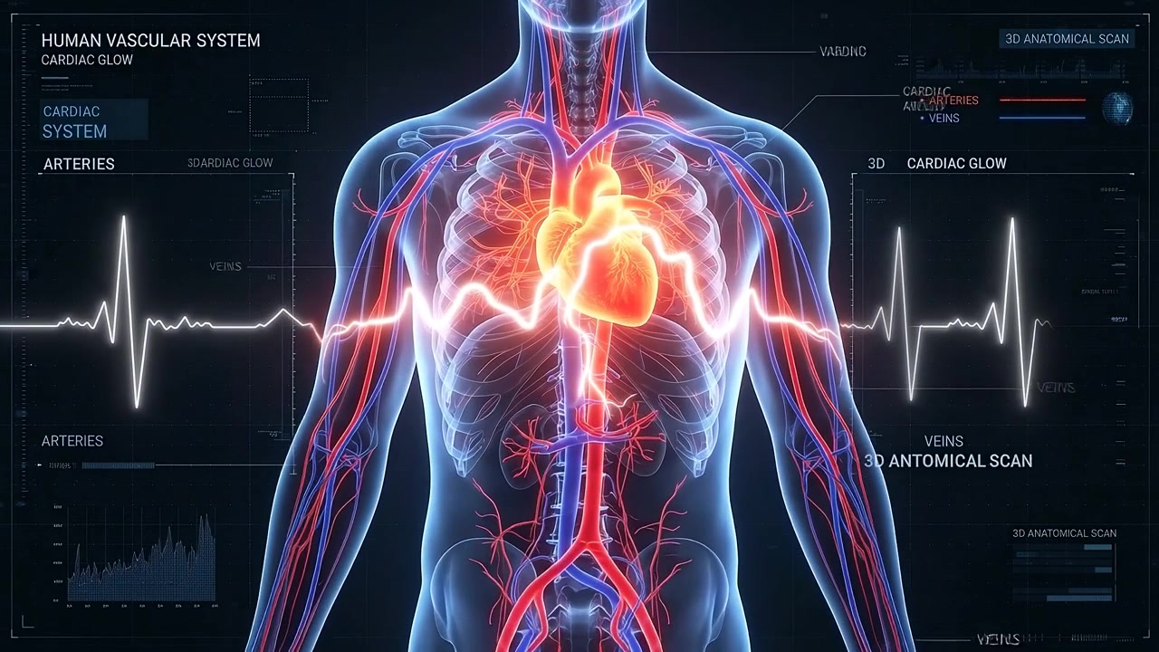 3D Medical Animation of Human Heart and Vascular System