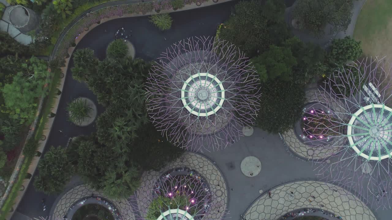 Vista aerea dei Gardens by the Bay, Singapore