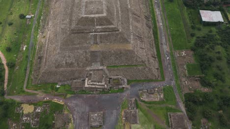 drone shot of the pyramid of the sun, teotihuacan, mexico