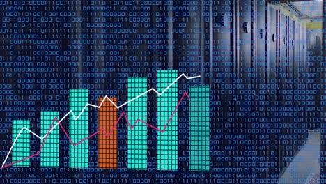 Animación-Del-Procesamiento-De-Datos-Estadísticos-Y-Codificación-Binaria-Contra-La-Sala-De-Servidores-Informáticos