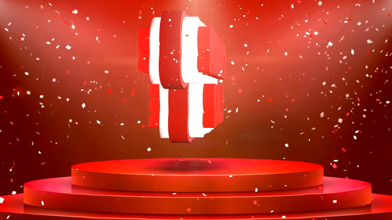 летняя распродажа текст анимация сценический подиум конфетти цикл анимация