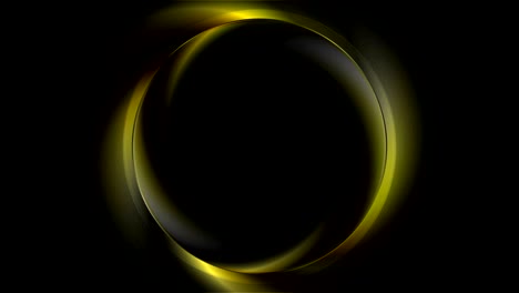 anillo de círculo naranja en fondo negro animación de video