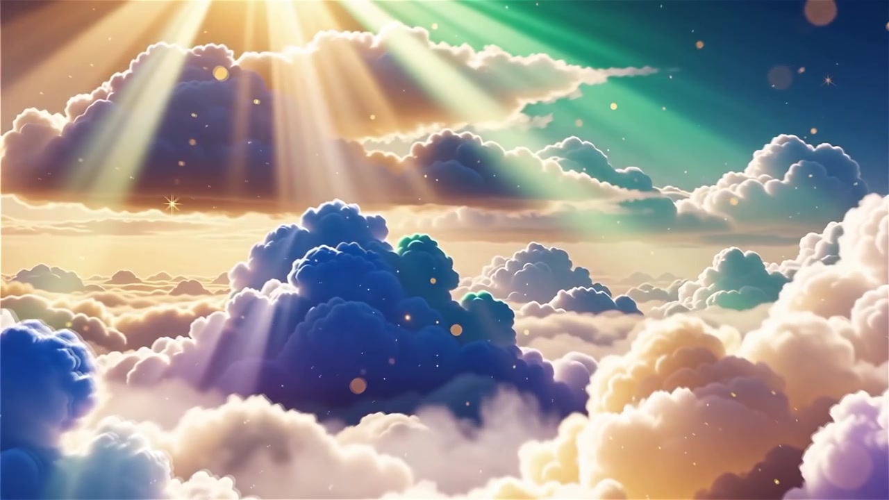 Christian Heavenly Light Worship Background