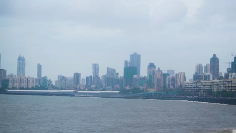 mumbai city skyline and coastline