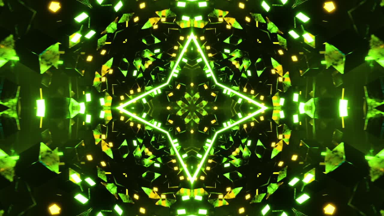 el fondo de movimiento de neón verde vj bucle. animación en bucle infinito.
