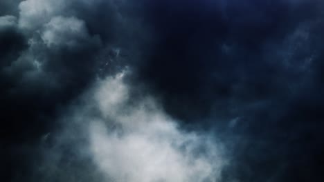 espectacular cielo nublado lleno de relámpagos