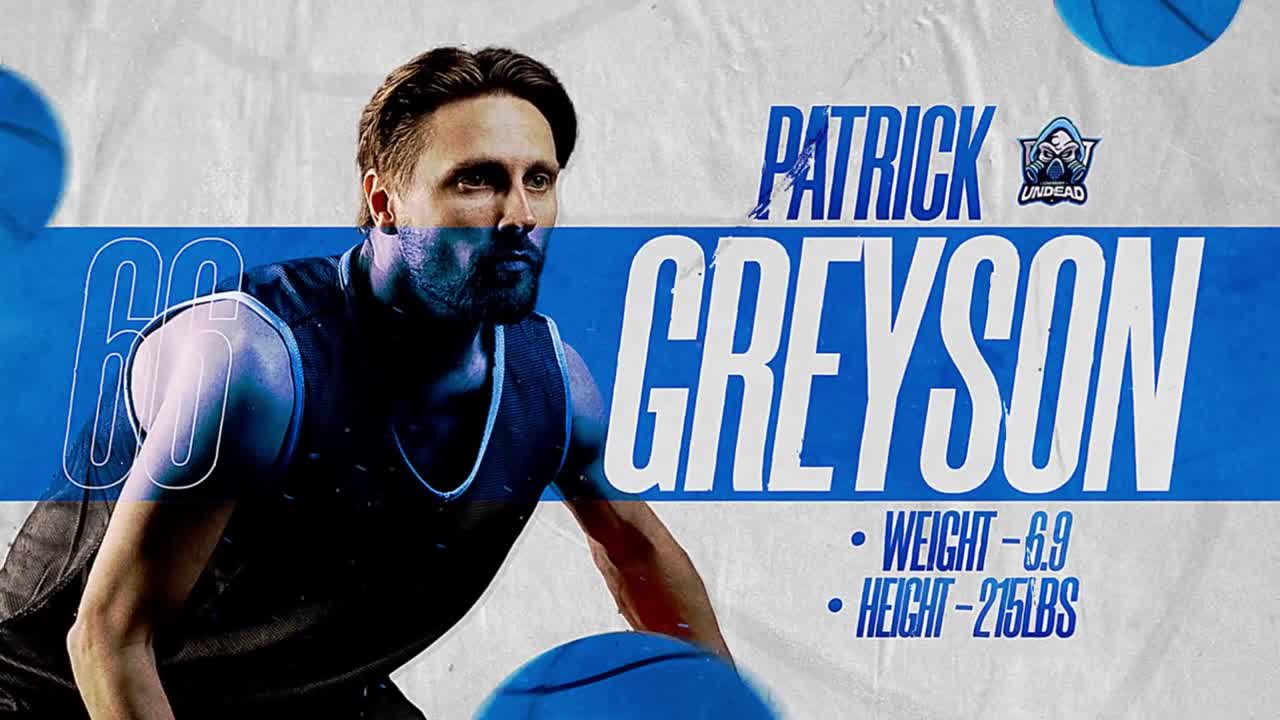 A modern motion graphics template designed for basketball intro video content
