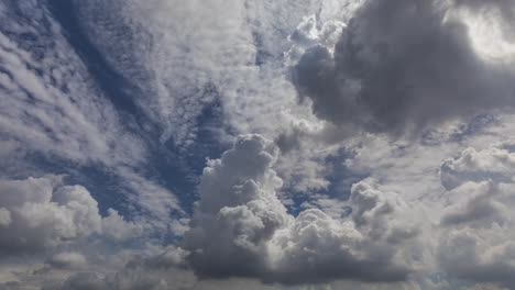 dramatic time lapse of tropical sky and clouds in mid afternoon