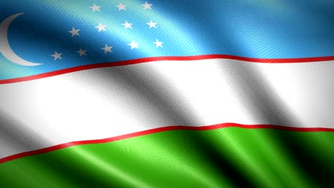 uzbekistan flag. seamless looping animation. 4k high definition video