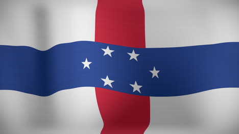animación de la bandera nacional de las antillas holandesas ondeando