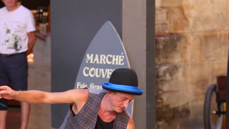 performer entertaining crowd with lively act