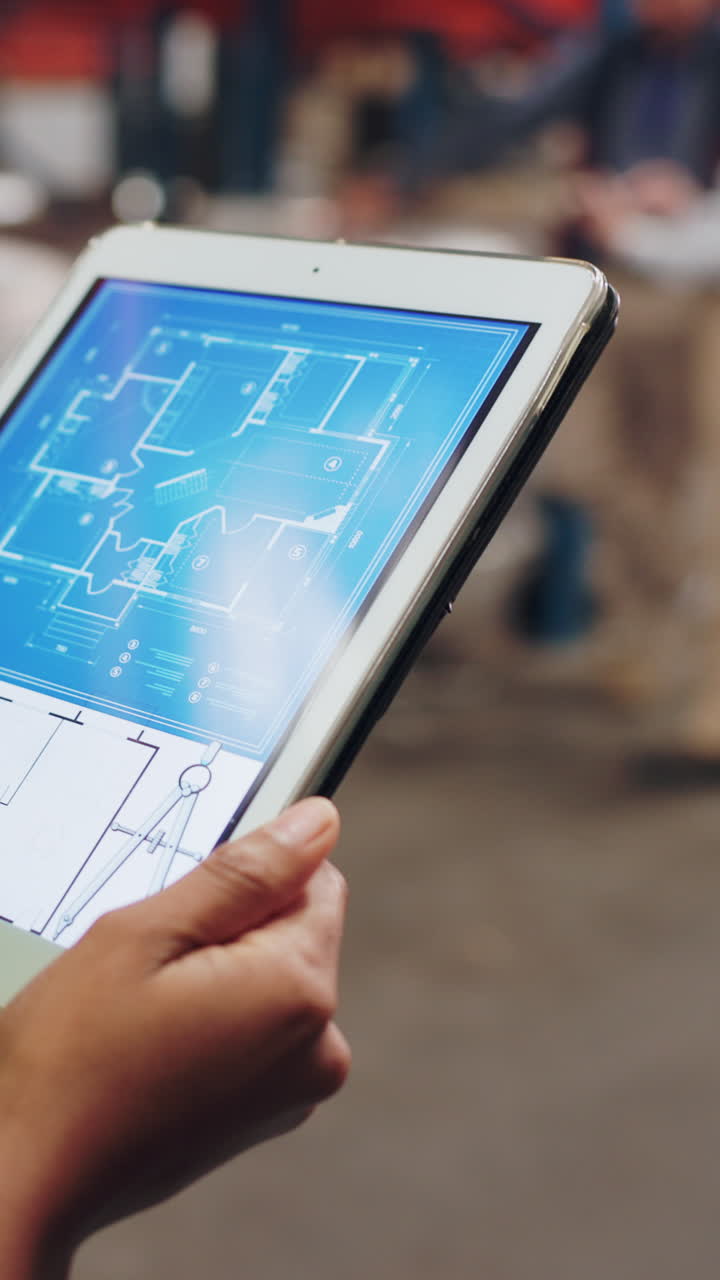 Blueprint on Tablet