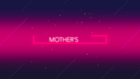 Mother-Day-with-neon-lines-on-red-gradient