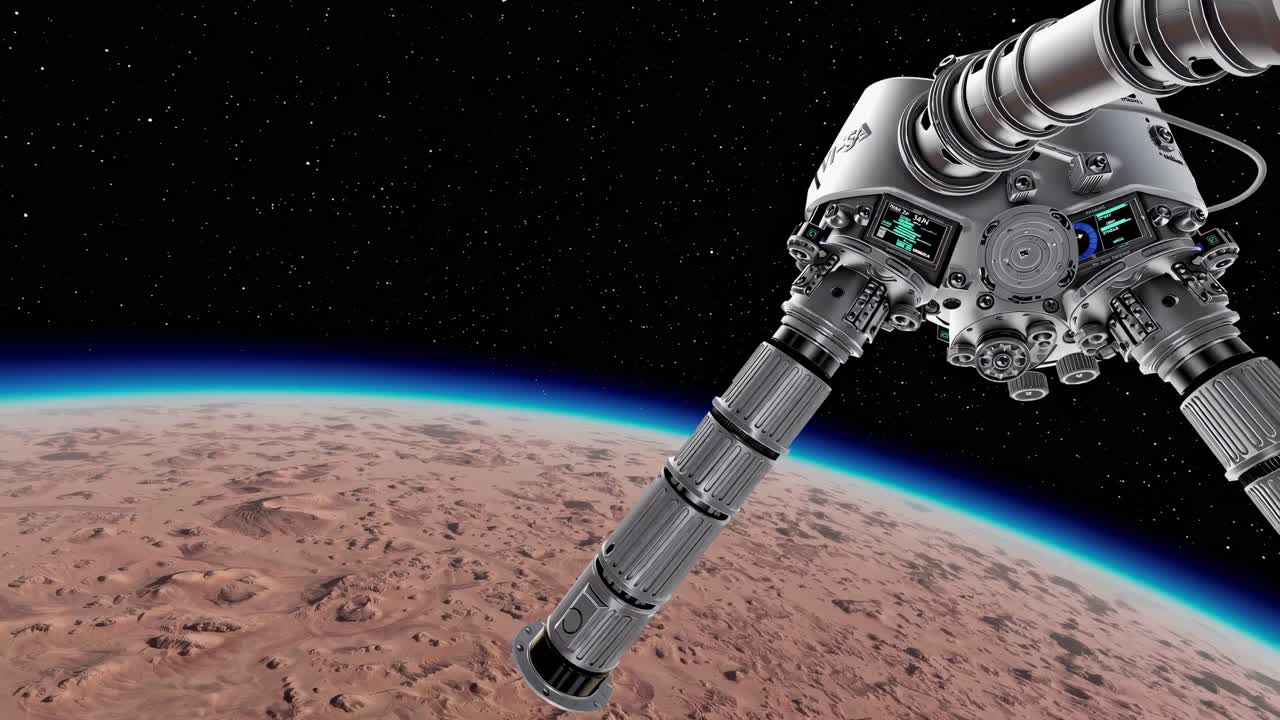 Spacecraft Orbiting Mars