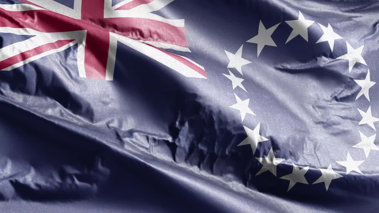 섬의 섬유 발이 바람의 루프에 흔들리고 있습니다.