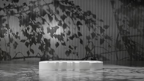 un escenario minimalista negro abstracto