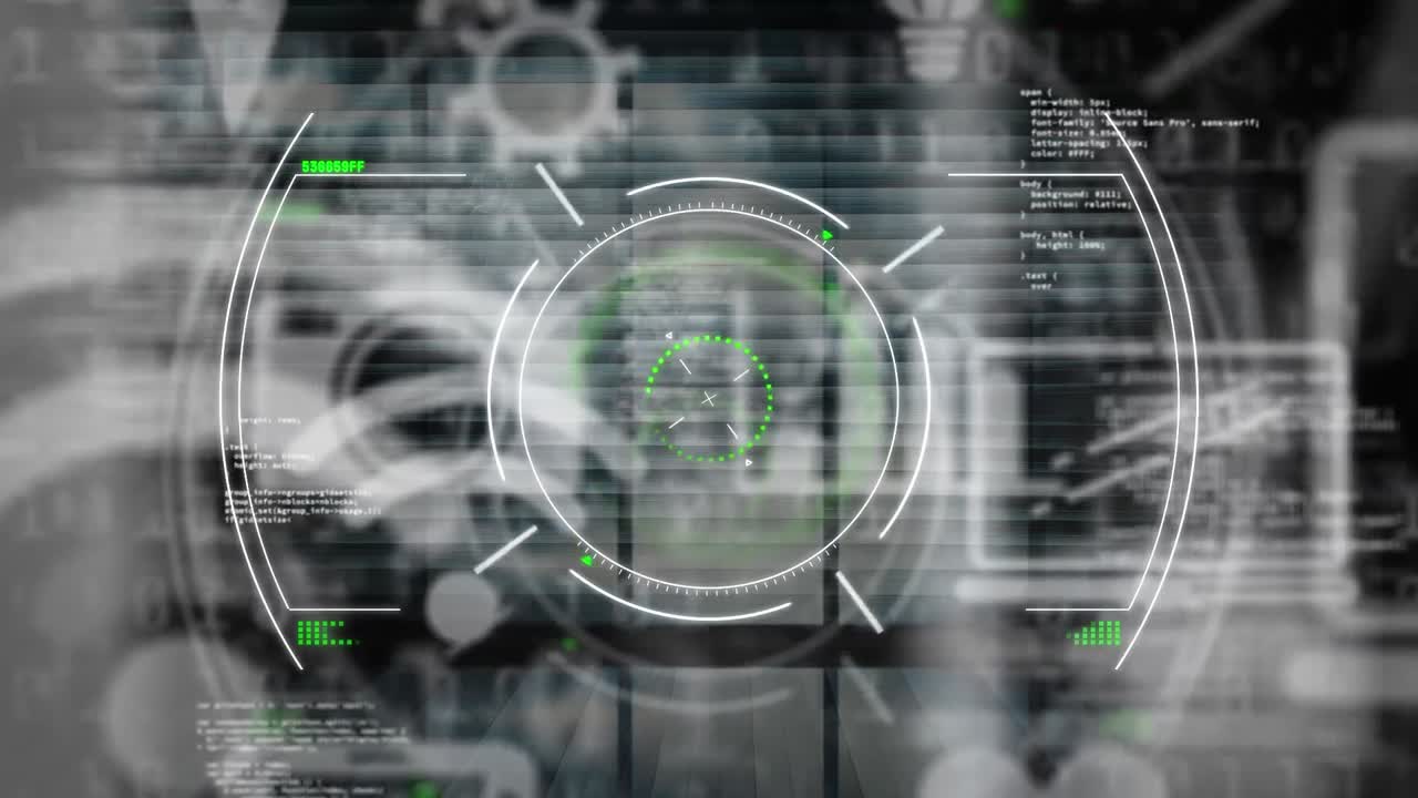 animación del escaneo del alcance y el procesamiento de datos