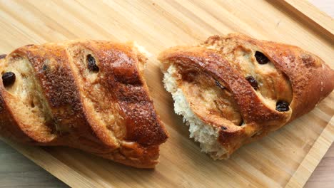 Fresh-baked-brown-sugar-pillow-raisin-on-table