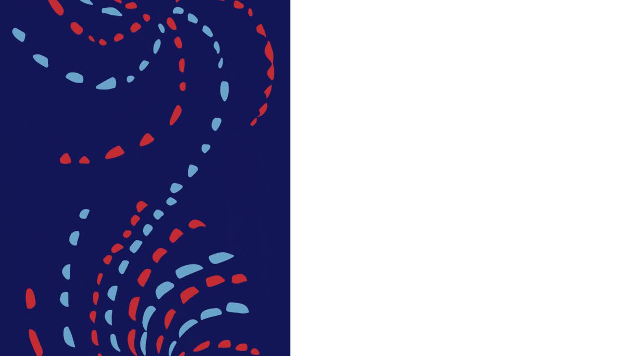 animación de los colores de la bandera estadounidense roja, blanca y azul con espacio de copia en blanco