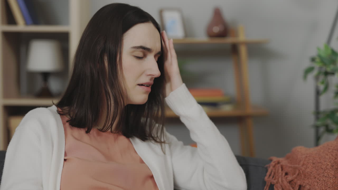 Woman Blowing Her Nose