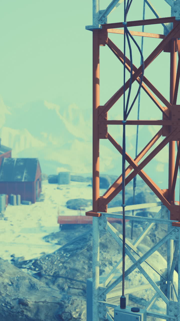 torre de comunicaciones de la estación de investigación ártica