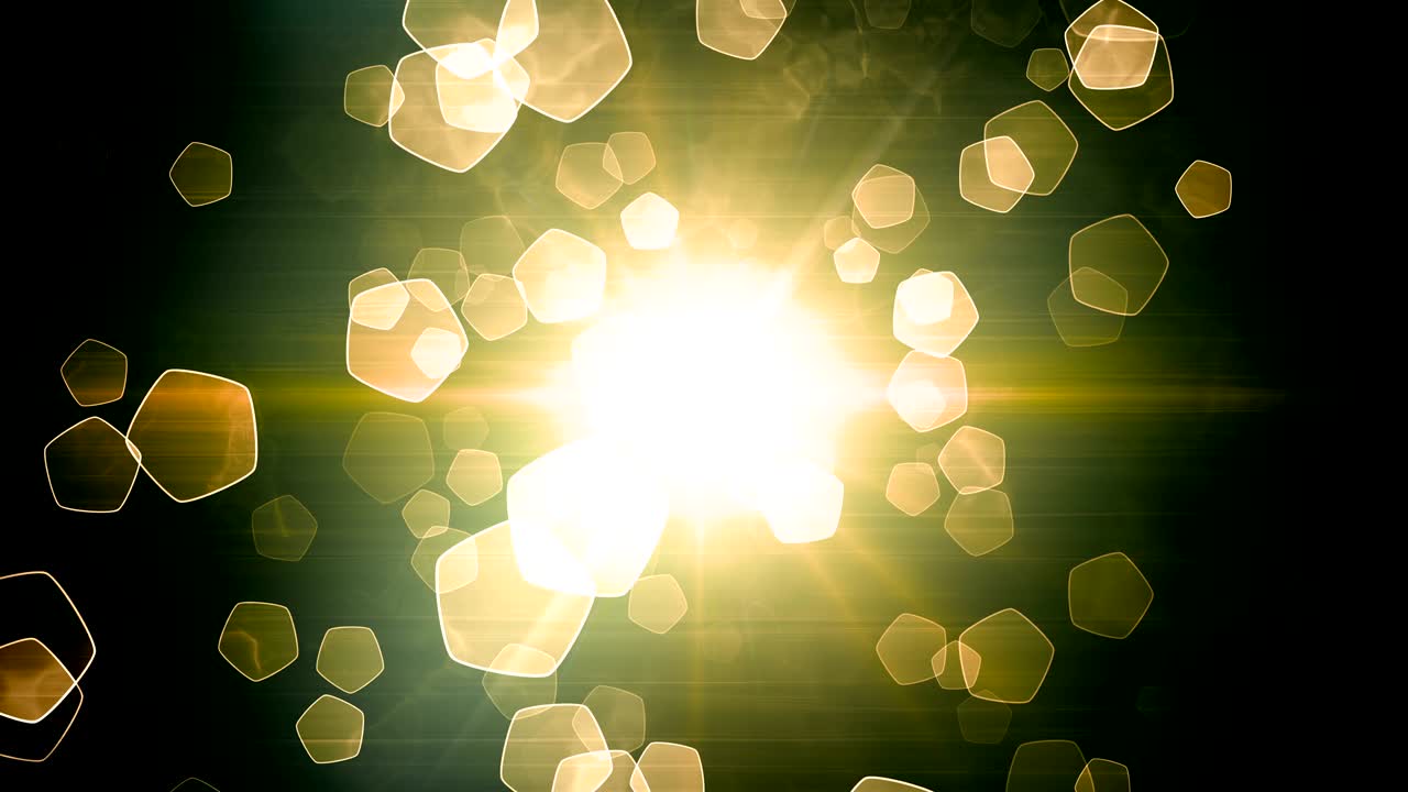 partículas de enfoque dorado