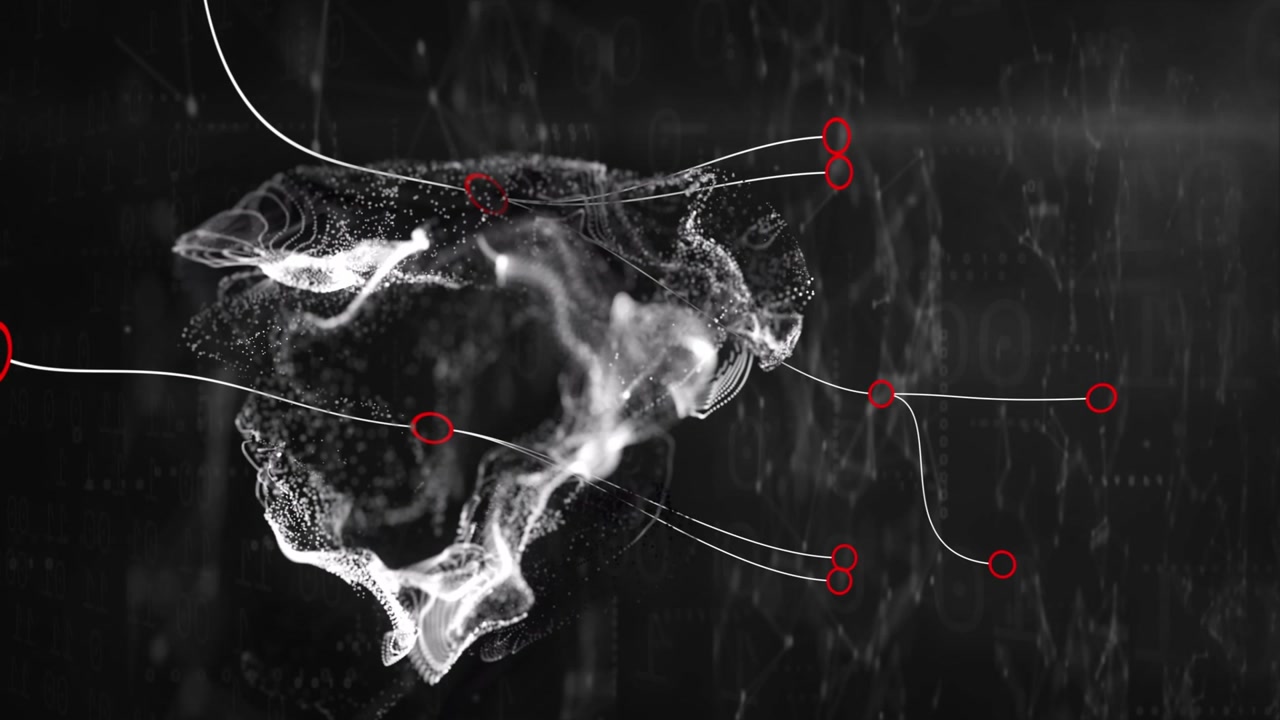 On filament contact, white mesh stretching, anchoring lines and forming plume to show tethering
