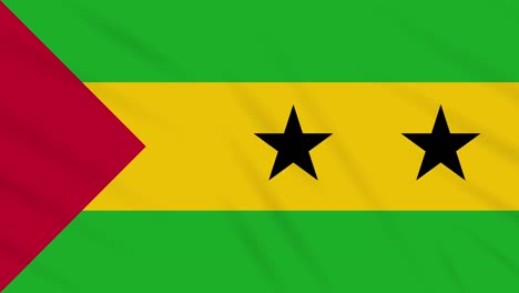 bandera de são tomé y príncipe agitando el fondo, bucle