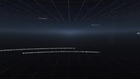 animation of data processing on black background