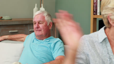 senior couple having an argument