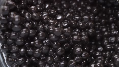 close-up of black tapioca pearls