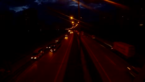 evening traffic on the adana autobahn in the south of turkey