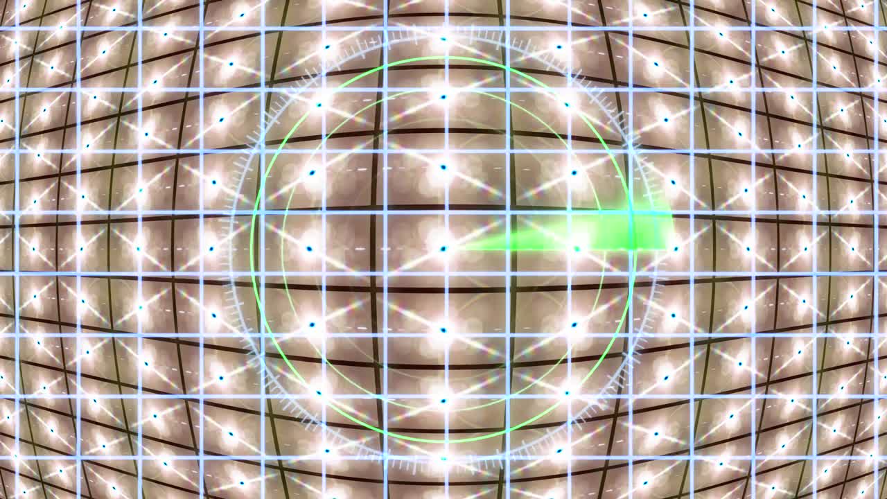 panel de hud con una cuadrícula de radar y un fondo en movimiento. gráficos de movimiento