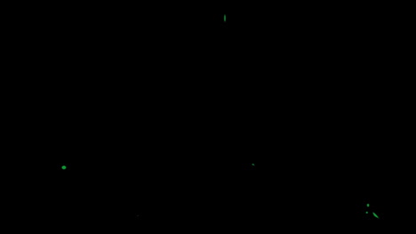 animation of yellow and green glowing pulsating triangles moving