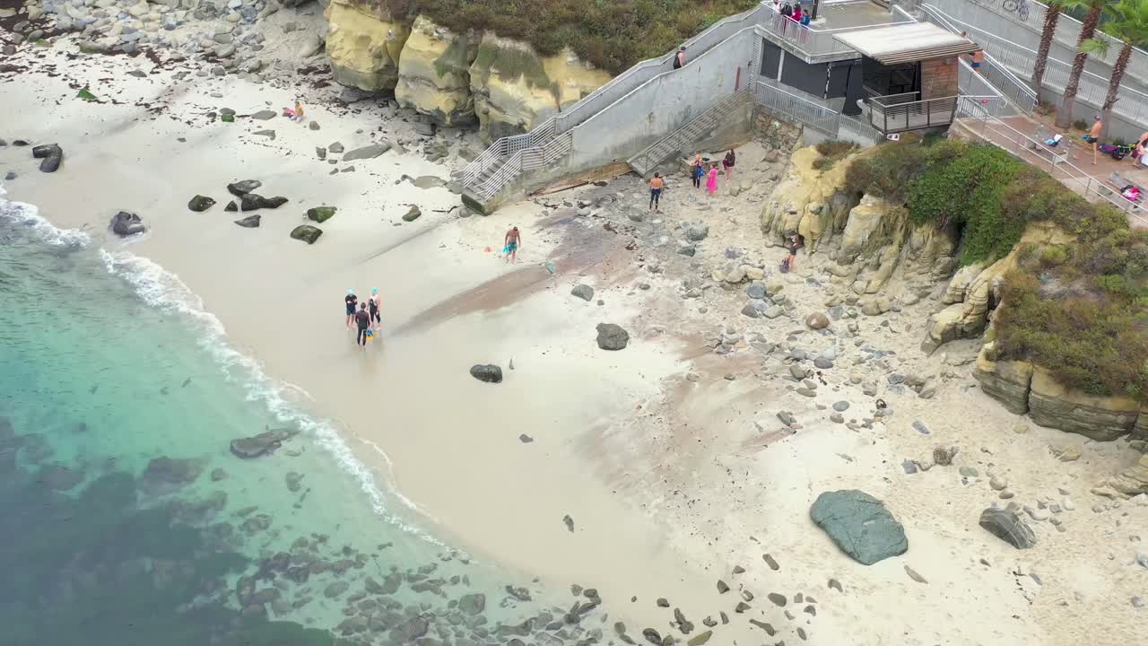 캘리포니아 남부 라홀라 코브의 공중 전망
