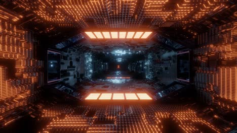 hoogtechnologische scifi-tunnellus in 4k en 60 fps