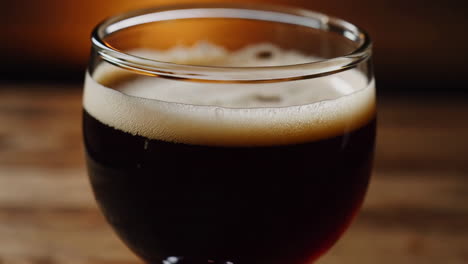 dark beer in a glass