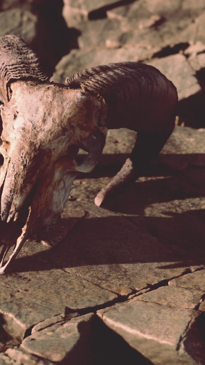 cráneo de carnero en piedra