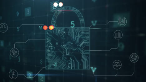 cyber crime and online security animation 4k